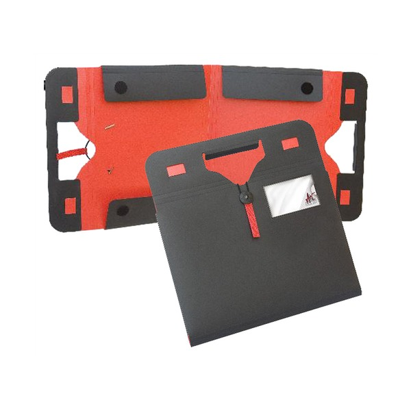 Colby Art Portfolio Foldout Carry Case A4 Black with Red