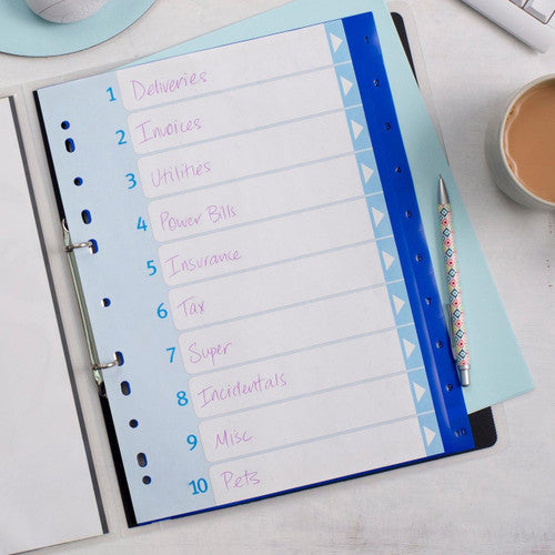 Avery Blue Polypropylene Index Dividers 1-10 10 Tab