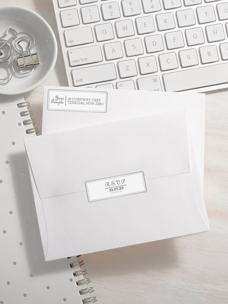 Avery Multi Use Labels With Silver Border 10 Pack 63.5x24mm Laser Inkjet 16UP