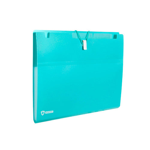 Marbig Professional Expanding File Antimicrobial PP 6 Pocket A4 Blue Pack of 6