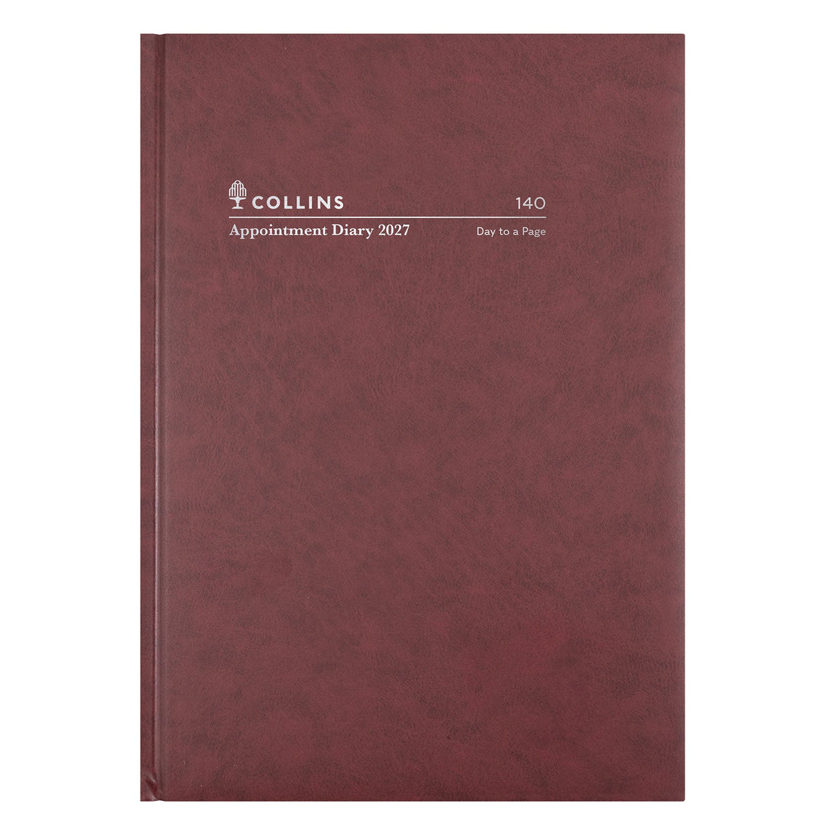 Collins Appointment Diary 2027 A4 Day to Page 15 Minute Burgundy