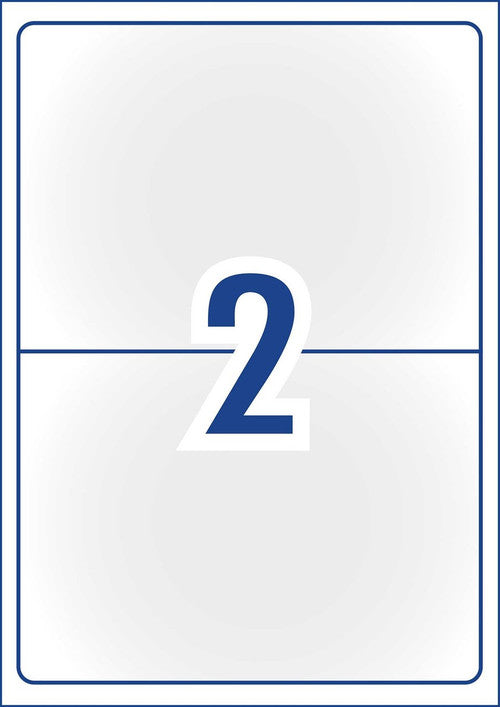 Avery Frosted Clear Shipping Labels J8566 199.6 x 143.5mm 2UP 50 Labels