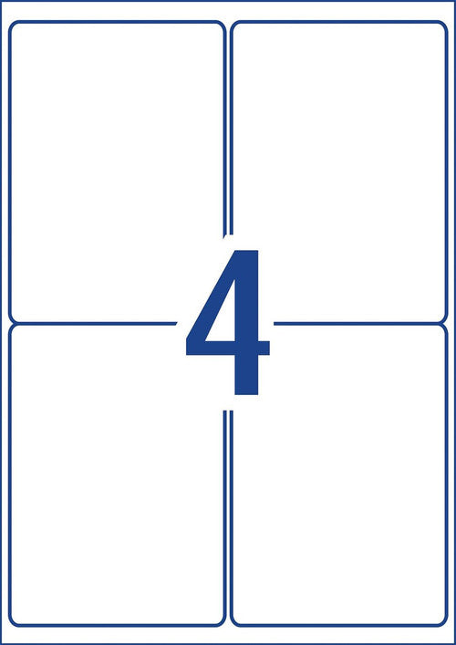 Avery White Heavy Duty Labels J4774 99.1 x 139mm 4UP 40 Labels
