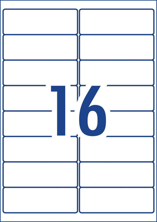 Avery White General Use Labels L7162GU 99.1 x 34mm 16UP 1600 Labels
