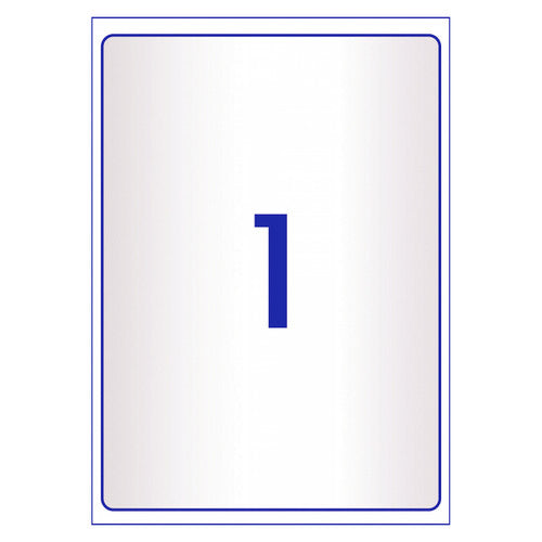 Avery Crystal Clear Shipping Labels L7567 199.6 x 289.1mm 1UP 10 Labels