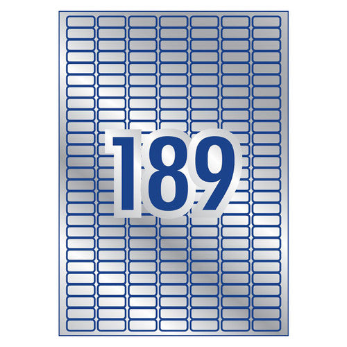 Avery Silver Heavy Duty Labels L6008 25.4 x 10mm 189UP 945 Labels