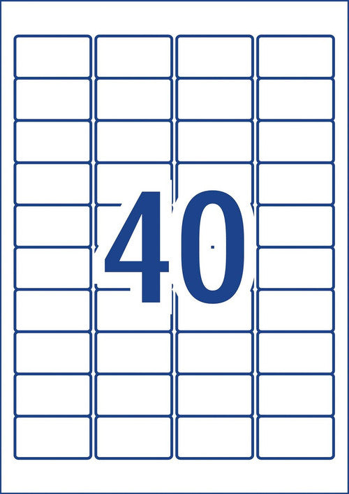 Avery TripleBond Labels L6140 45.7 x 25.4mm 40UP 400 Labels