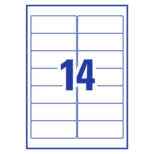 Avery White Waterproof Labels L7211 99.1 x 38.1mm 14UP 70 Labels