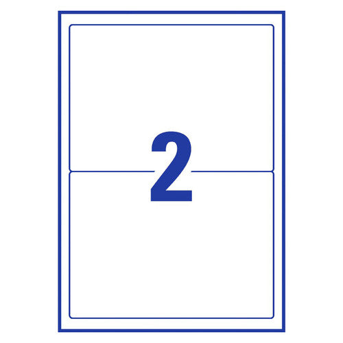 Avery White Waterproof Labels L7214 199.6 x 143.5mm 2UP 10 Labels