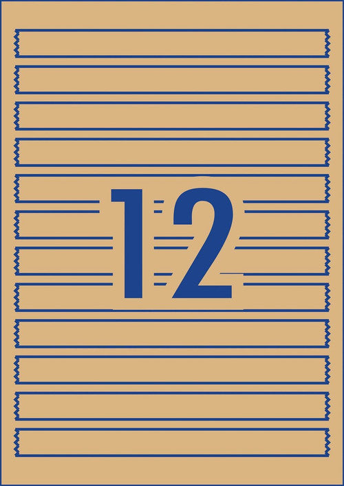 Avery Kraft Brown Wraparound Labels L7145 190 x 16mm Pack 180
