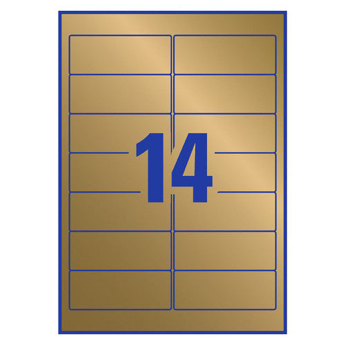 Avery Gold Rectangle Labels L7215 99.1 x 38.1mm Pack 70