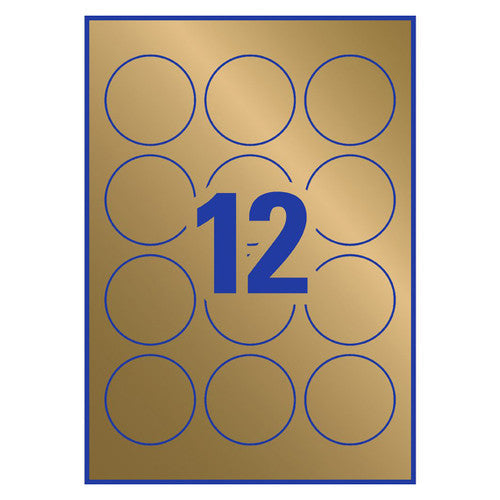 Avery Gold Round Labels L7217 60mm diameter Pack 60