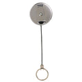 Rexel Retractable Metal Key Holder Nylon Cord with Key Ring Black Hangsell