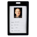 Rexel Coloured Plastic Card Holder Portrait Black Pack of 6