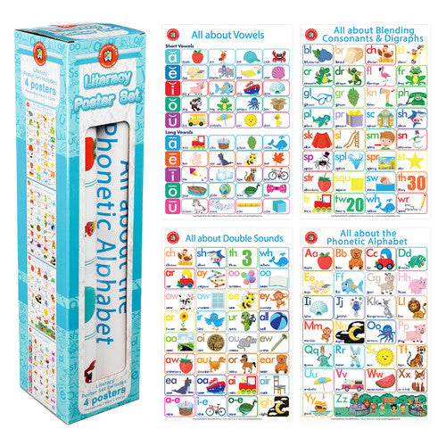 Learning Can Be Fun Literacy Poster Box Set of 4