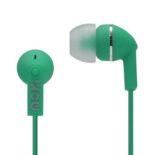 Moki Dots Noise Isolation Earphones Green