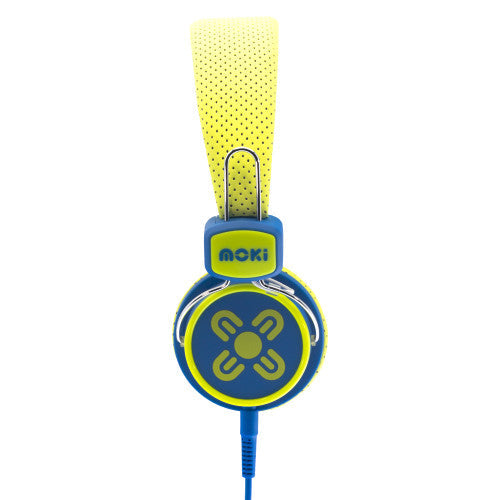 Moki Kid Safe Volume Limited Headphone Yellow Blue