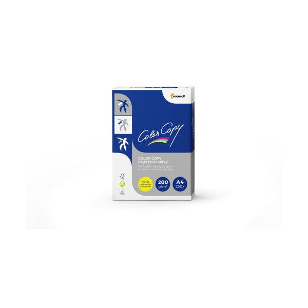 Mondi Colour Copy Coated Gloss Paper 200gsm A4 210 x 297mm Ream of 250 Sheets