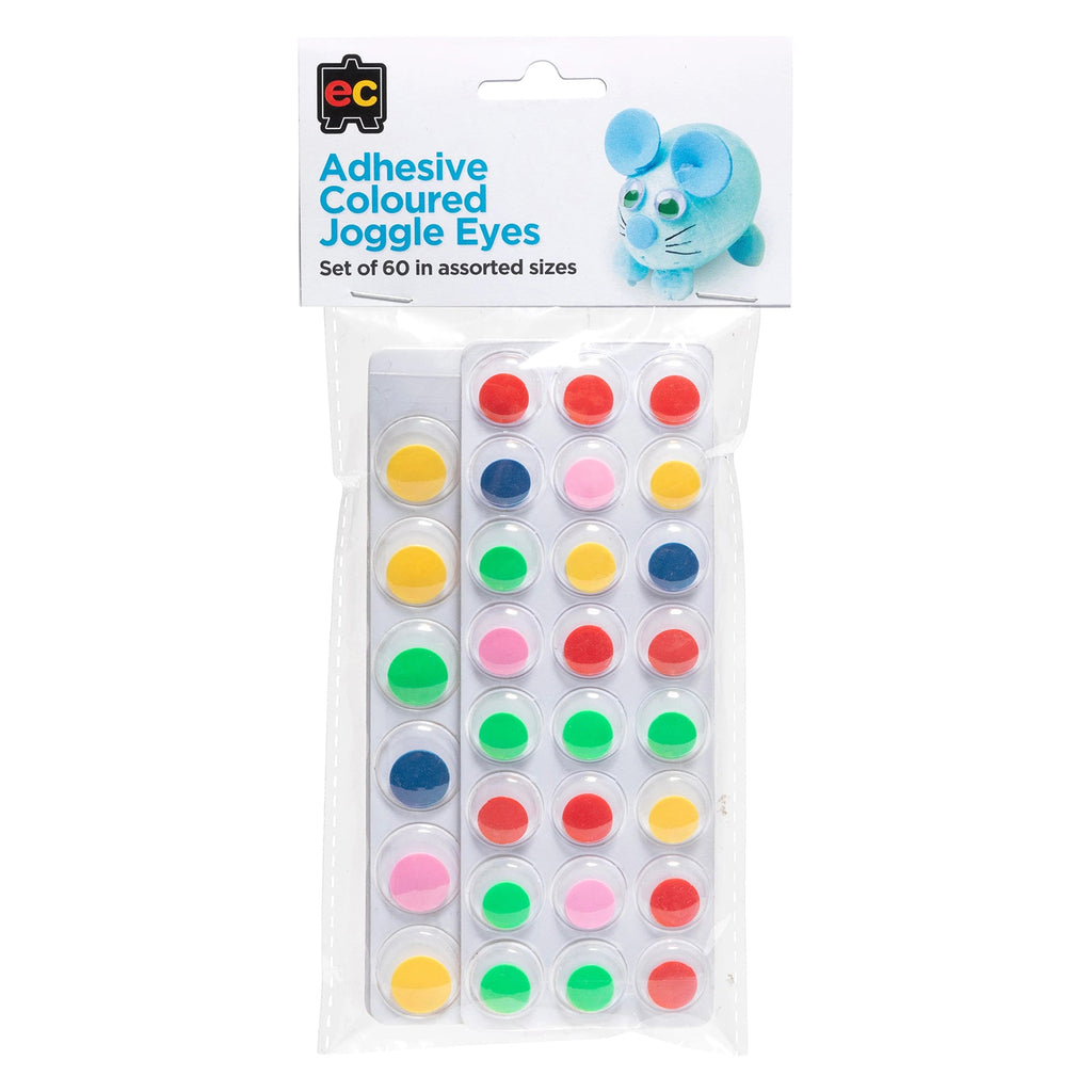 Adhesive Coloured Joggle Eye Set of 60