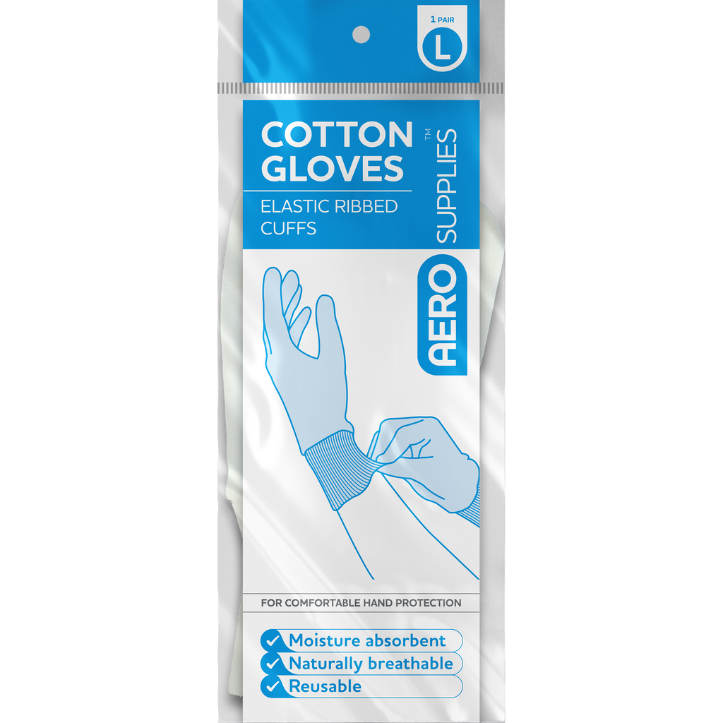 AeroSupplies Large Cotton Gloves Pair
