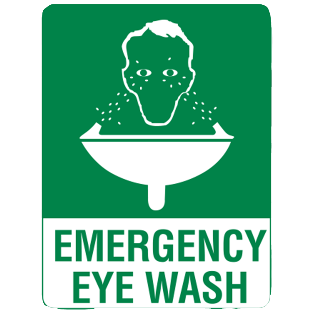 AeroSupplies Small Metal Emergency Eyewash Sign 30 x 22.5cm