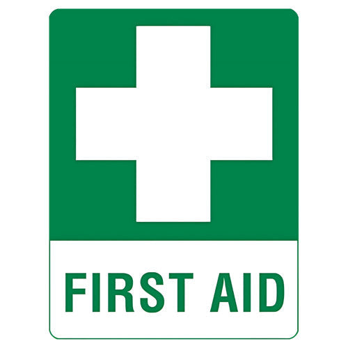 Aerosupplies Medium Poly First Aid Sign 45 x 30cm