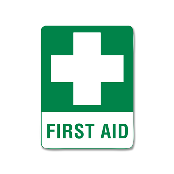 Aerosupplies Medium Poly First Aid Sign 45 x 30cm