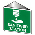 Aerosupplies Off-Wall Poly Hand Sanitiser Station Sign 22.5 x 22.5cm