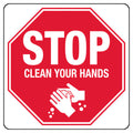 Aerosupplies Poly Clean Hands Stop Sign 30 x 30cm