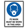 Aerosupplies Poly P2 Mask Sign 30 x 22.5cm