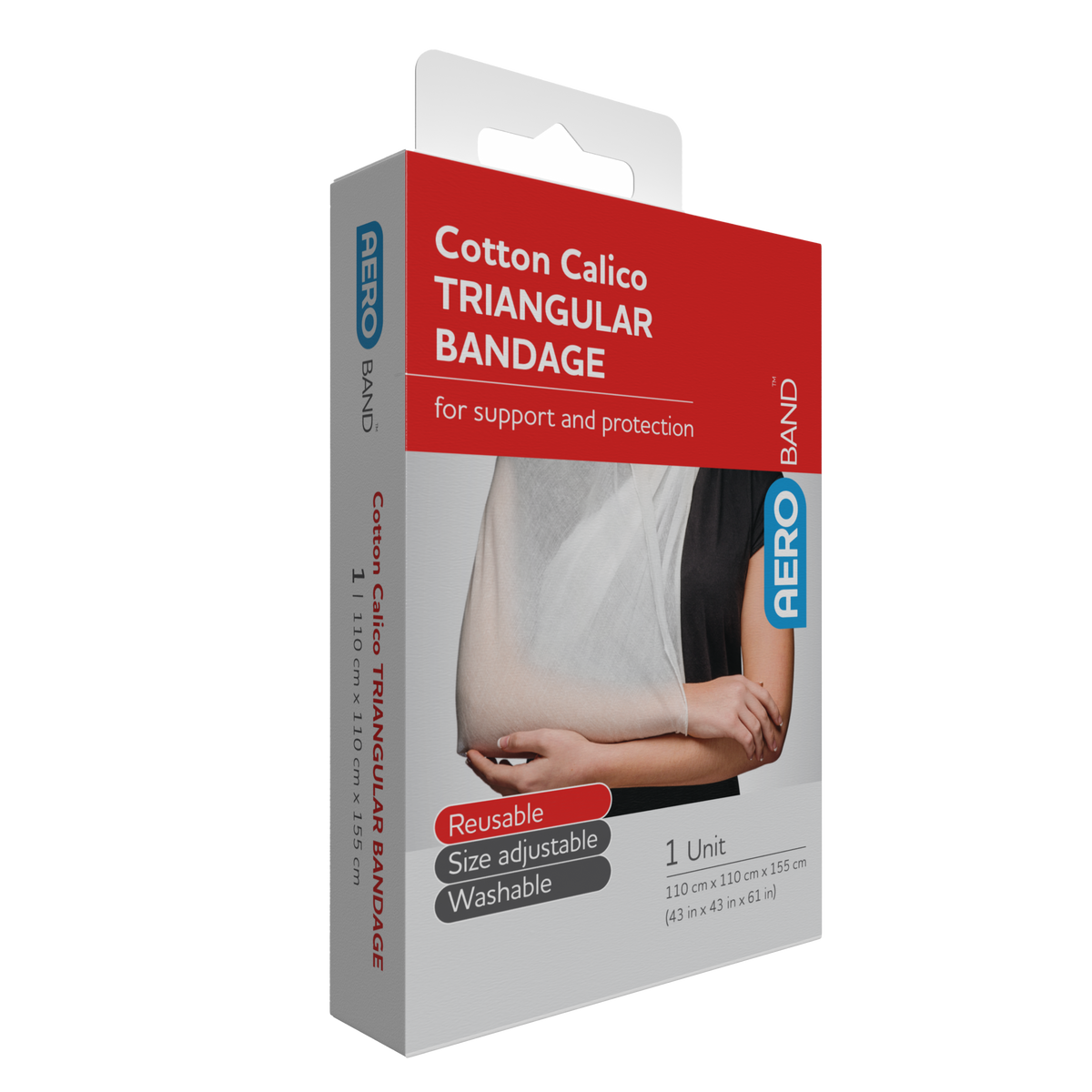 AeroBand Cotton Calico Triangular Bandage 110 x 110 x 155cm