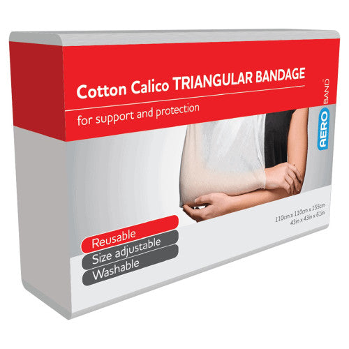 AeroBand Cotton Calico Triangular Bandage 110 x 110 x 155cm Bag/10