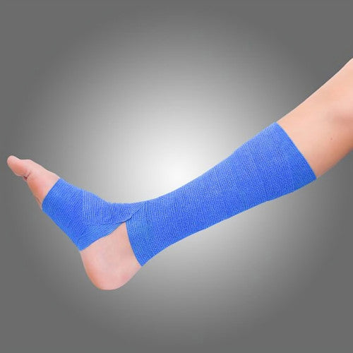 Aeroban Blue Cohesive Bandage 5cm x 4.5m Wrap of 12