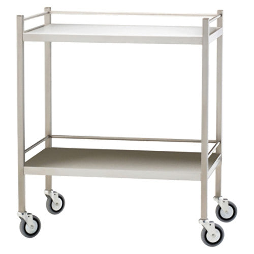 Aero Healthcare Large Stainless Steel Trolley with Rails 110 x 50 x 97cm