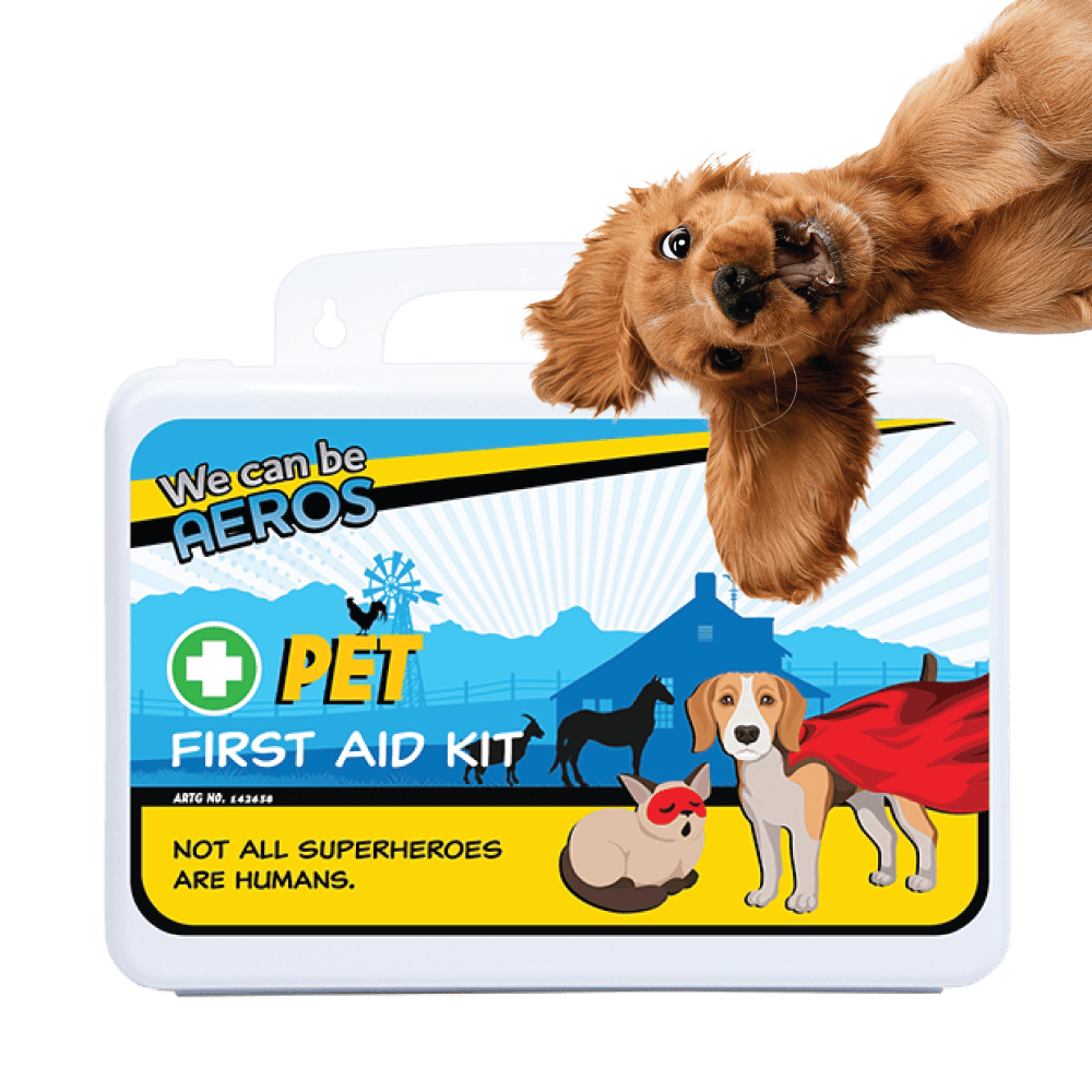 Aerokit Pet Plastic Waterproof First Aid Kit 21 x 7.5 x 13cm