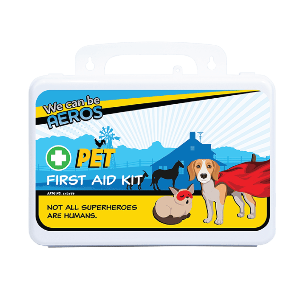 Aerokit Pet Plastic Waterproof First Aid Kit 21 x 7.5 x 13cm