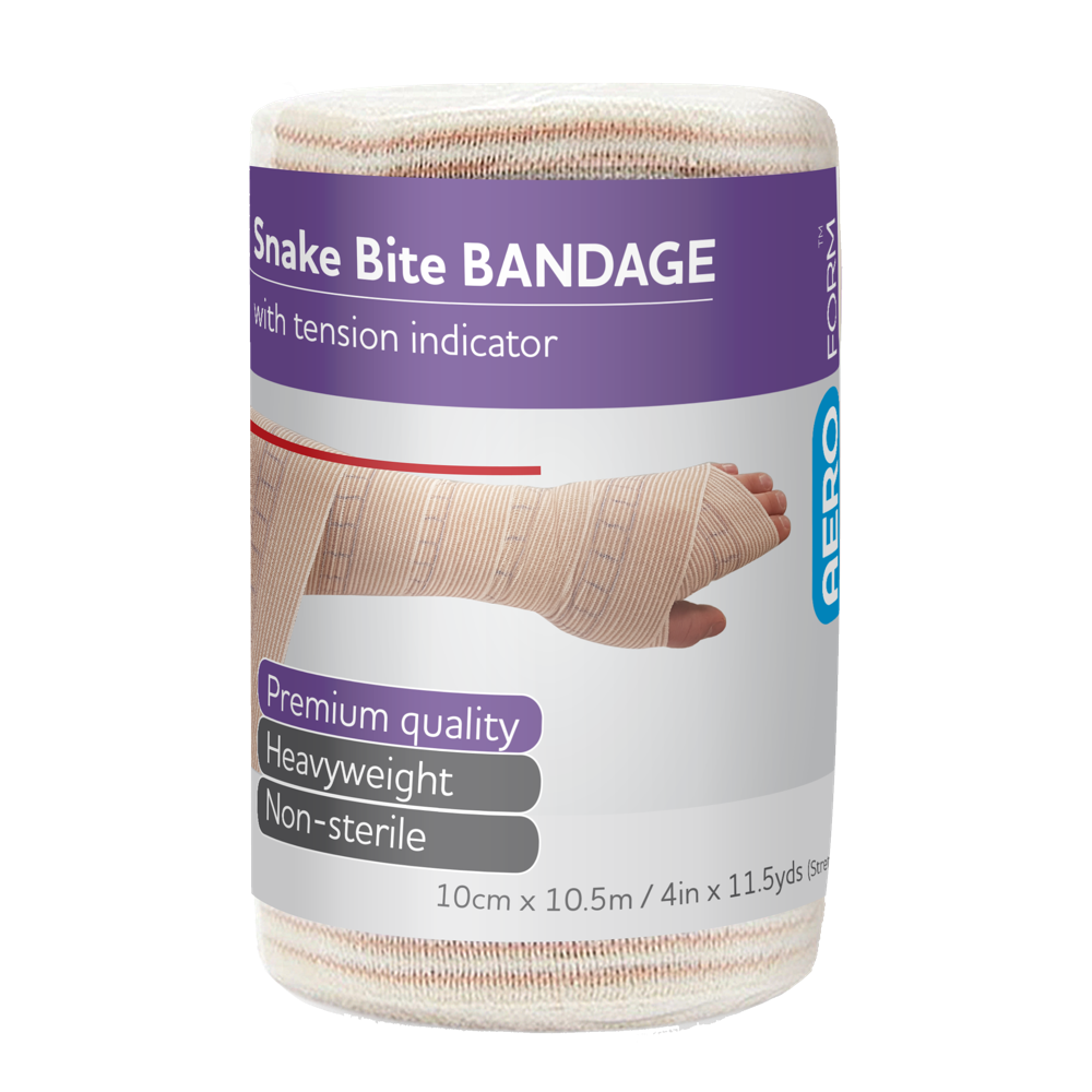 Aero Healthcare AEROFORM Snake Bite Bandage with Indicator 10cm x 10.5m Wrap/12