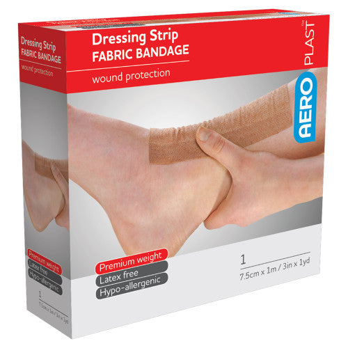 AeroPlast Premium Fabric Dressing Strip 7.5cm x 1M