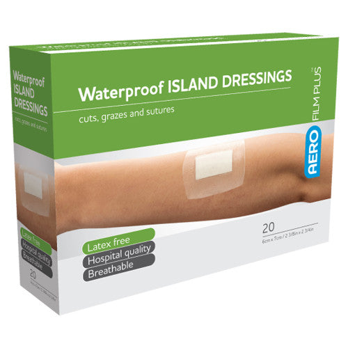 AeroFilm Plus Waterproof Island Dressing 6 x 7cm Box/20