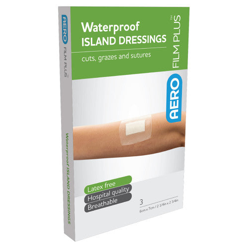 AeroFilm Plus Waterproof Island Dressing 6 x 7cm Box/3