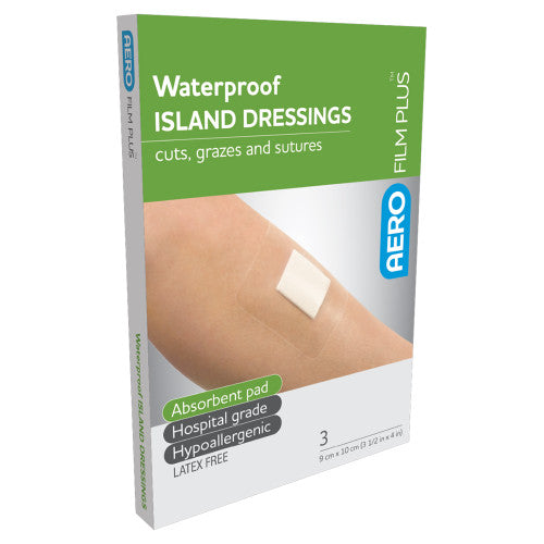 AeroFilm Plus Waterproof Island Dressing 9 x 10cm Box/3