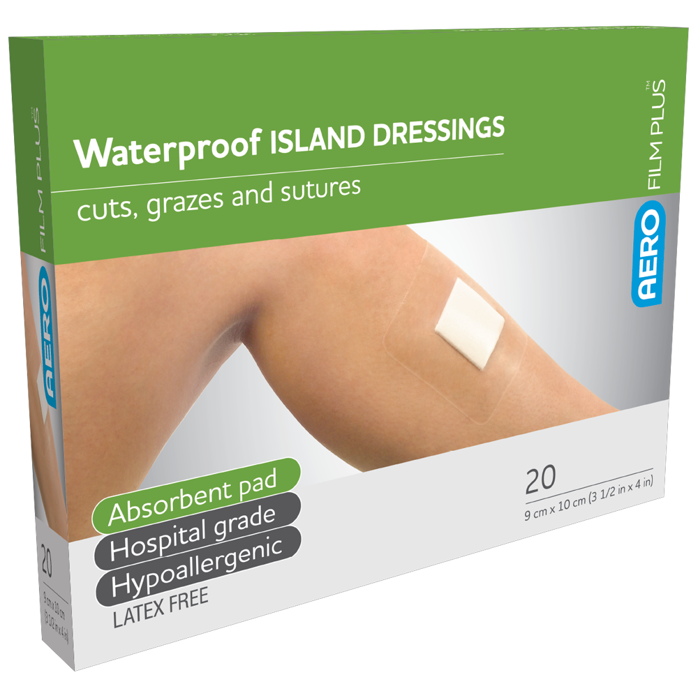 AeroFilm Plus Waterproof Island Dressing 9 x 10cm Box/20