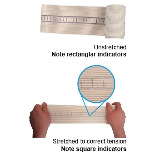 Aeroform Short Snake Bite Bandage with Indicator 10cm x 4.5m Wrap of 12