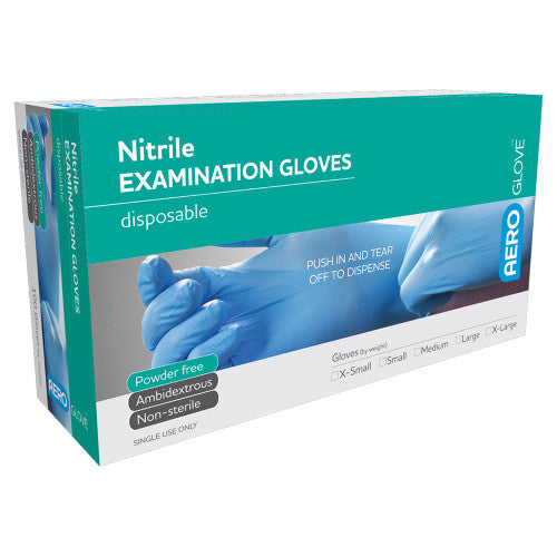 Aeroglove X-Large Nitrile Powder-Free Gloves Box of 95