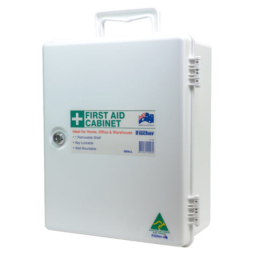 AeroCase Small White Plastic Cabinet with Key Latch 26 x 32 x 14cm