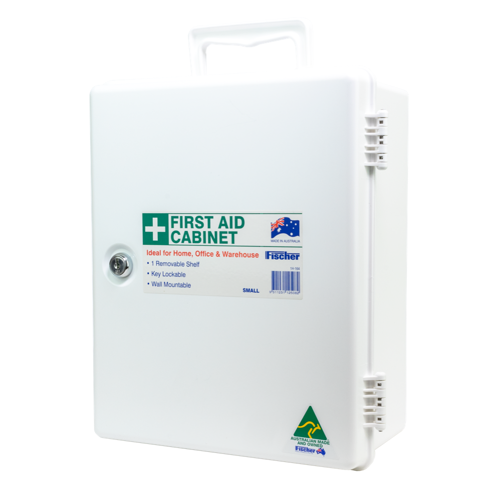 AeroCase Small White Plastic Cabinet with Key Latch 26 x 32 x 14cm