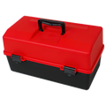 AEROCASE Red and Black Plastic Tacklebox with 6 Trays 30 x 46.5 x 25.4cm