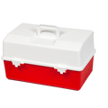 AEROCASE Red and White Plastic Tacklebox with 6 Trays 30 x 46.5 x 25.4cm