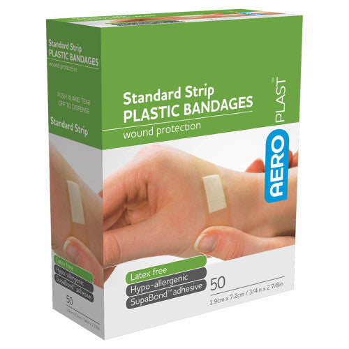AeroPlast Plastic Standard Strip 7.2 x 1.9cm Box/50