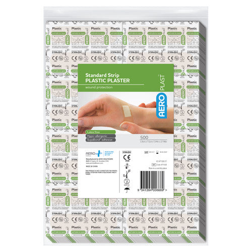 AeroPlast Plastic Standard Strip 7.2 x 1.9cm Bag/500